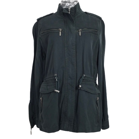 Max Jeans Jackets & Blazers - Max Jeans Tea Green Tencel Utility Jacket